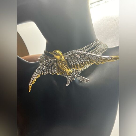 Zara Bird Rhinestone Chocker Necklace - Picture 14 of 17